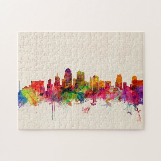 Kansas- CitySkyline-Stadtbild Puzzle (Horizontal)