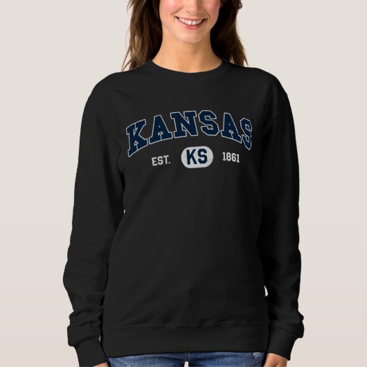 Kansas Classic Collegiate Varsity Style COZY Kansa Sweatshirt (Vorderseite)
