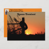 Kansas Country Farmland Sunset Postkarte (Vorne/Hinten)
