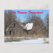 Kansas Country Farmstead Post Card Postkarte (Vorderseite)