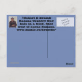 Kansas Country Hay Bale in einem Feld Post Card Postkarte (Rückseite)