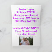 Kansas Country Pferde Geburtstagskarte Einladung (Innenseite)