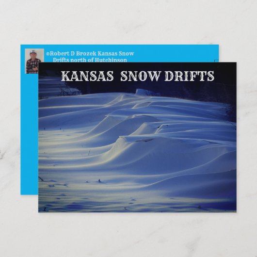 Kansas Country Snow Drivers Post Card Postkarte (Vorne/Hinten)