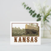 Kansas Covered Wagon Postkarte (Stehend Vorderseite)
