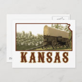 Kansas Covered Wagon Postkarte (Vorne/Hinten)