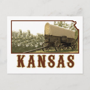 Kansas Covered Wagon Postkarte