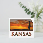 Kansas Cowgirl Postkarte (Stehend Vorderseite)
