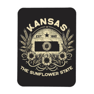 Kansas Der Sonnenblumen-Staat Magnet