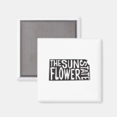 Kansas: Der Sonnenblumen-Staat Magnet (Vorderseite/Rückseite)