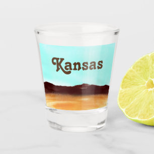 Kansas Der Staat der Sonnenblumen im Mittleren Wes Schnapsglas
