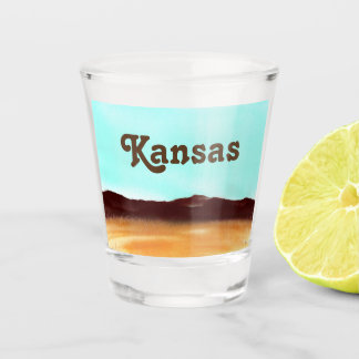 Kansas Der Staat der Sonnenblumen im Mittleren Wes Schnapsglas