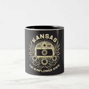 Kansas Der Staat der Sonnenblumen Zweifarbige Tasse