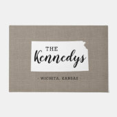 Kansas Family Monogram Staat Doormat Fußmatte (Vorderseite)