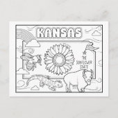 Kansas Farbe mir Collage Postkarte (Vorderseite)