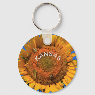 Kansas farbenfrohe Sonnenblume Schlüsselanhänger