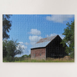 Kansas farbenfroher Stall mit Wolkenpuzzle Puzzle
