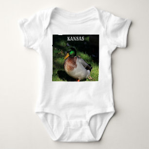 Kansas farbige Ente/Kaninchen Baby Strampler