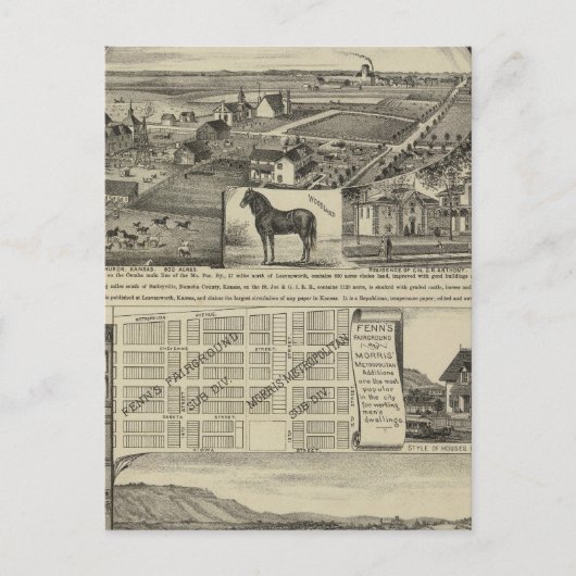 Kansas Farms Postkarte (Vorderseite)