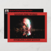 Kansas Fire funktioniert bei der Nachtpostkarte Postkarte (Vorne/Hinten)