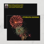 Kansas Fire Works Post Card Postkarte (Vorne/Hinten)