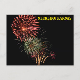 Kansas Fire Works Post Card Postkarte
