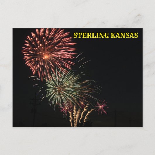 Kansas Fire Works Post Card Postkarte (Vorderseite)
