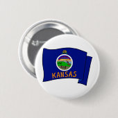 Kansas Flag Button (Vorne & Hinten)
