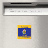 Kansas Flag Magnet (In Situ (Geschirrspüler))