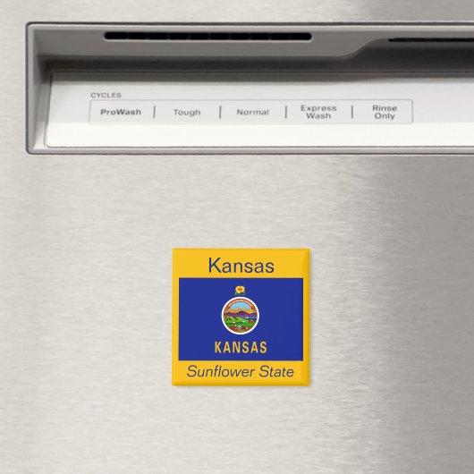 Kansas Flag Magnet (In Situ (Geschirrspüler))