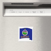 Kansas Flag Magnet (In Situ (Geschirrspüler))