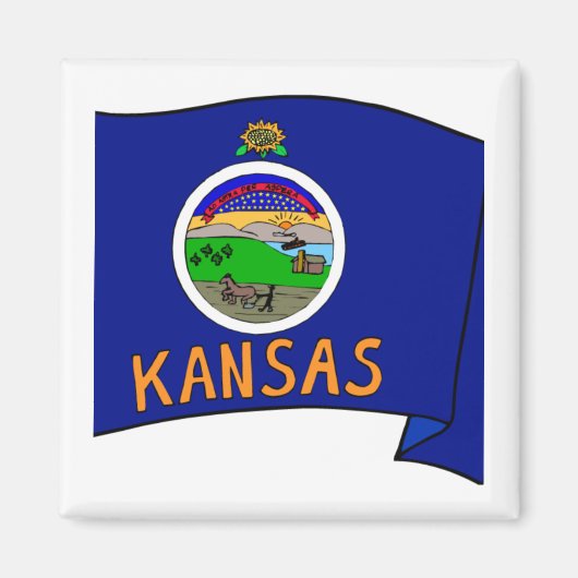 Kansas Flag Magnet (Vorne)