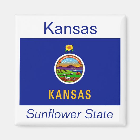 Kansas Flag Magnet (Vorne)
