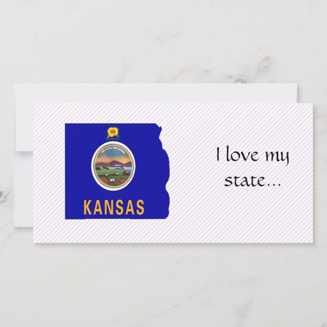 Kansas Flag Map (Vorderseite)