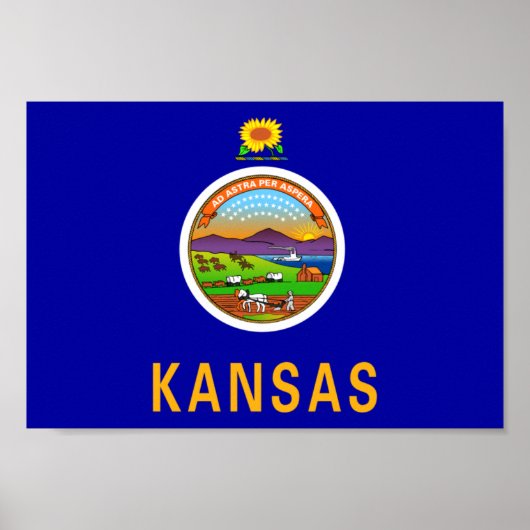 Kansas Flag Poster (Vorne)