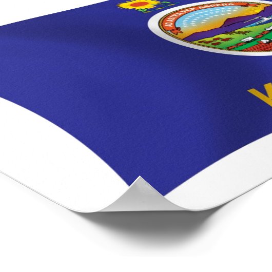 Kansas Flag Poster Print (Ecke)
