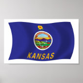 Kansas Flag Poster Print (Vorne)
