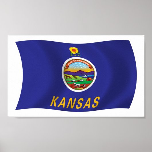 Kansas Flag Poster Print (Vorne)