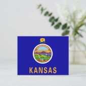 Kansas Flag Postkarte (Stehend Vorderseite)