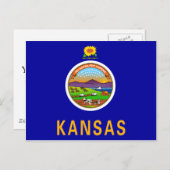 Kansas Flag Postkarte (Vorne/Hinten)