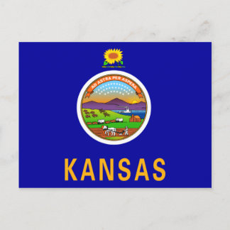 Kansas Flag Postkarte