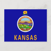 Kansas Flag Postkarte (Vorderseite)