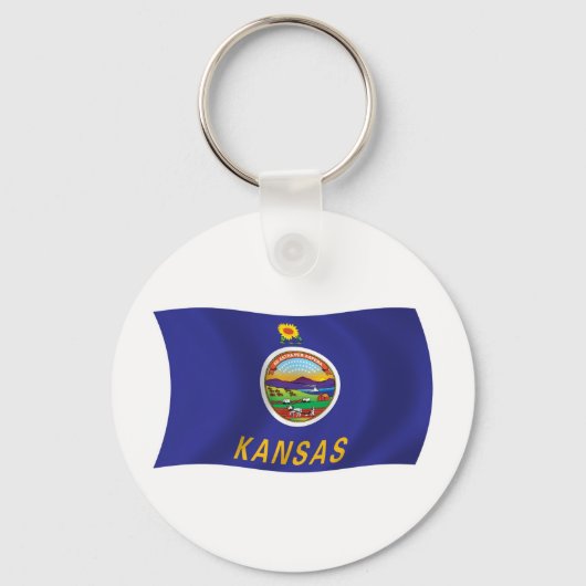 Kansas Flag Schlüsselanhänger (Vorderseite)