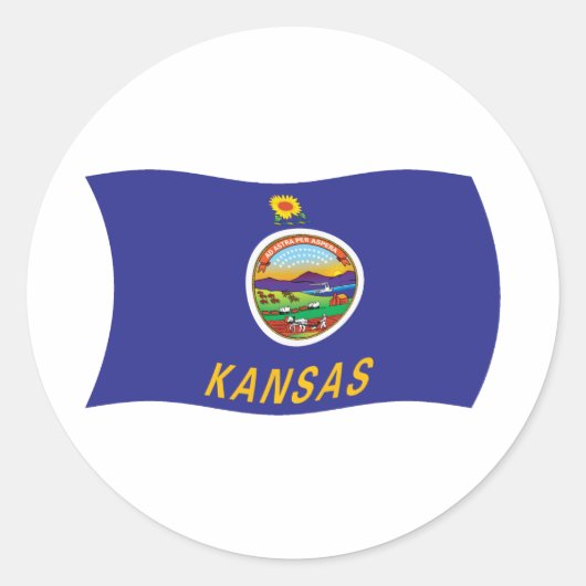 Kansas Flag Sticker (Vorderseite)