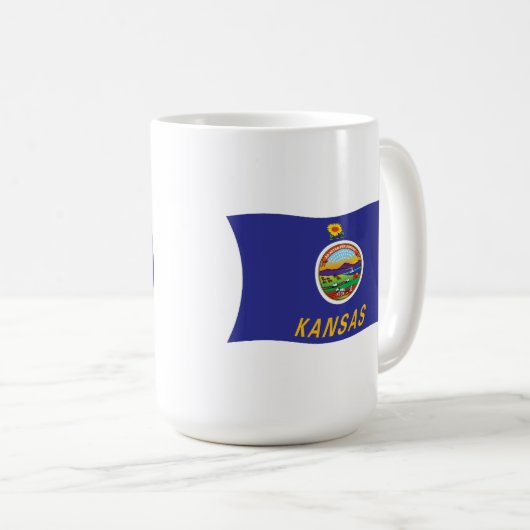 Kansas Flag Tasse (VorderseiteRechts)