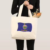 Kansas Flag Tote Bag Jumbo Stoffbeutel (Vorderseite (Produkt))