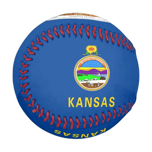 Kansas-Flagge Baseball (Vorderseite Links)
