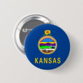Kansas-Flagge Button (Vorne & Hinten)