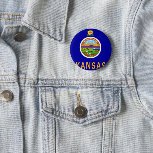 Kansas-Flagge Button (Beispiel)