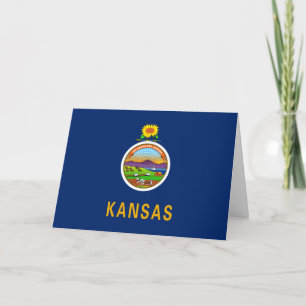 Kansas-Flagge, Flagge von Kansas Karte