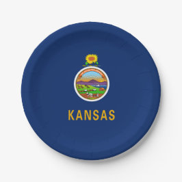 Kansas-Flagge, Flagge von Kansas Pappteller